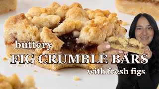 Buttery Fig Crumble Bars (With Fresh Figs)