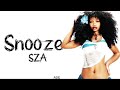 SZA - Snooze ( lyrics video  )