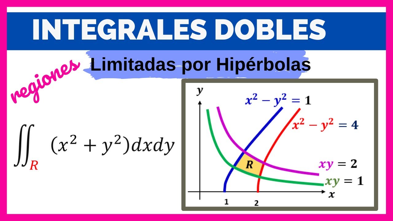 INTEGRALES DOBLES sobre región de hipérbolas