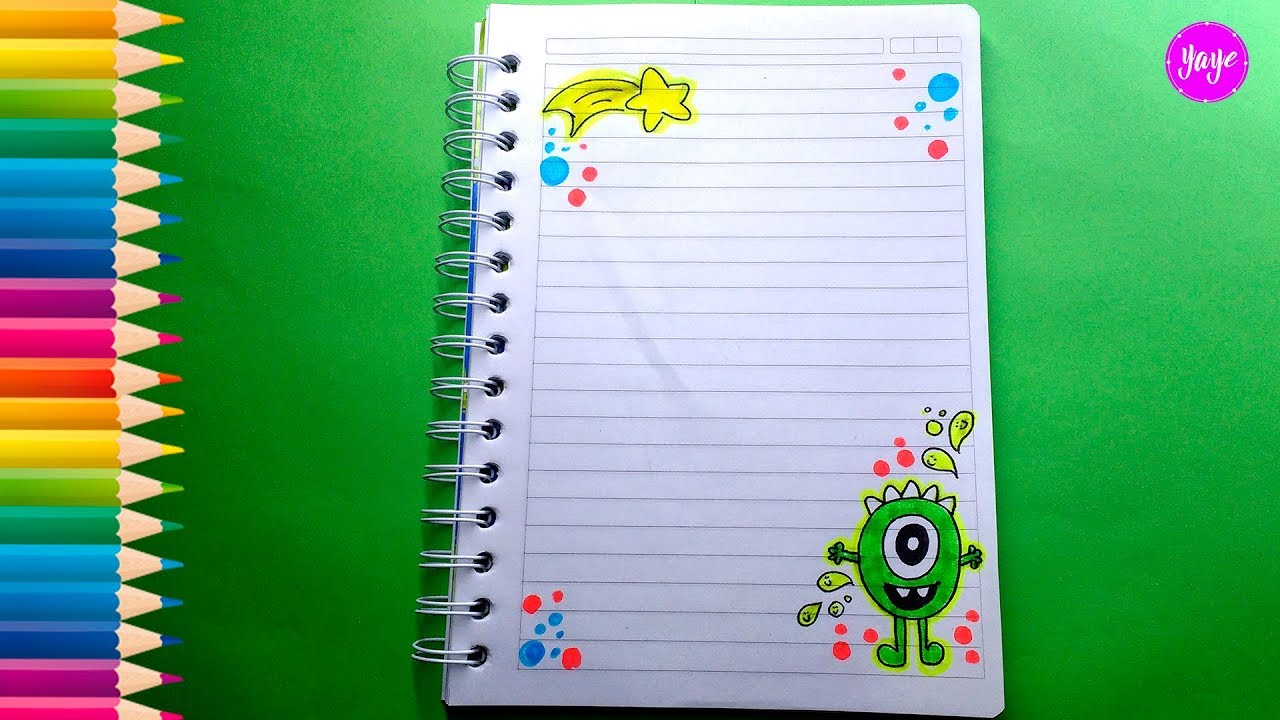 Ideas Para Dibujar Hermosas MÁrgenes Cómo Marcar Cuadernos Yaye