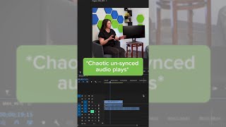Premiere Pro: Easy audio syncing trick 🎙👩🏻 #Shorts