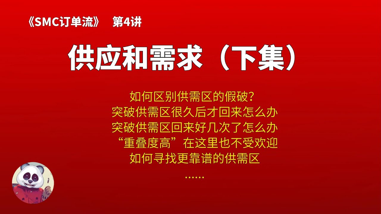 【SMC订单流】第4讲：供应和需求（下集）