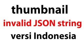 Invalid JSON string how to solved