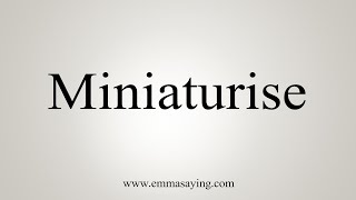 How To Say Miniaturise