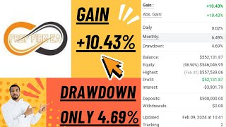Prop Firm VIP EA – FTMO Friendly Bot | +10.43% Gain | Low 4.69% Drawdown | MT4 Scalping EA screenshot 5