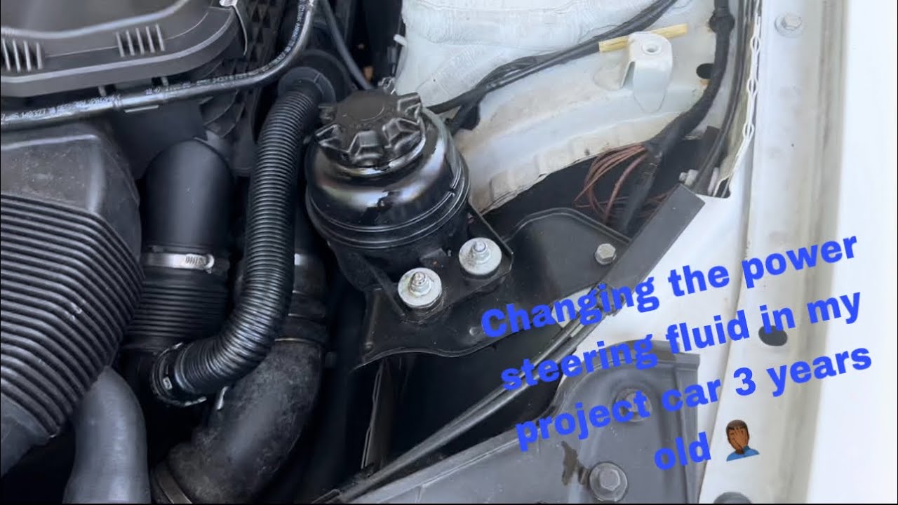 Changing my BMW 335i Power Steering Fluid. 3 Years OLD!!! - YouTube