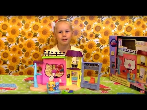❀LPS Две кошечки и их КАФЕ❀Littlest Pet Shop Pet in the City Pawristas Cafe Playset.