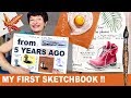 My FIRST SKETCHBOOK 😁 + ART JOURNALING TIPS for Beginners