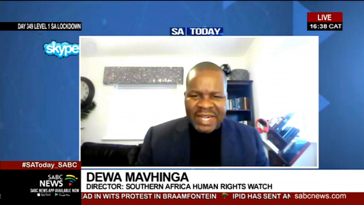 Wits Protest I Reaction from Human Rights Watch: Dewa Mavhinga