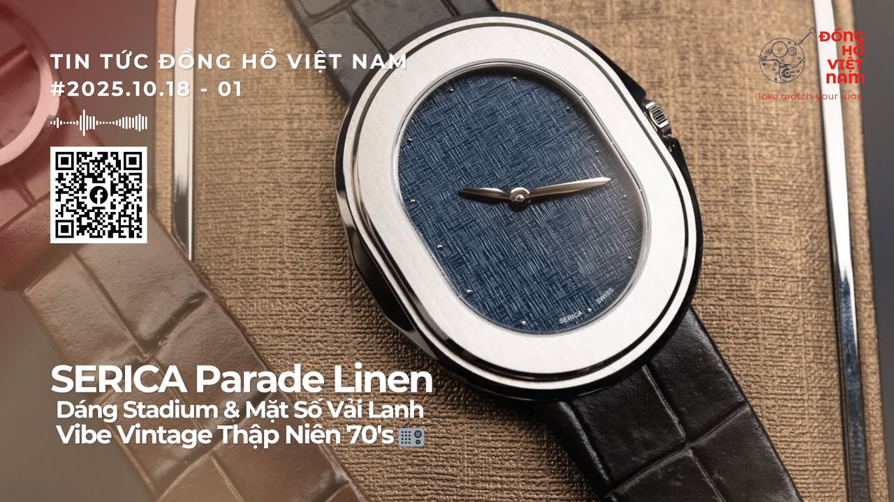 SERICA Parade Linen: Dress Watch ⌚ Dáng Stadium & Vibe Vintage Thập Niên 70 📻 