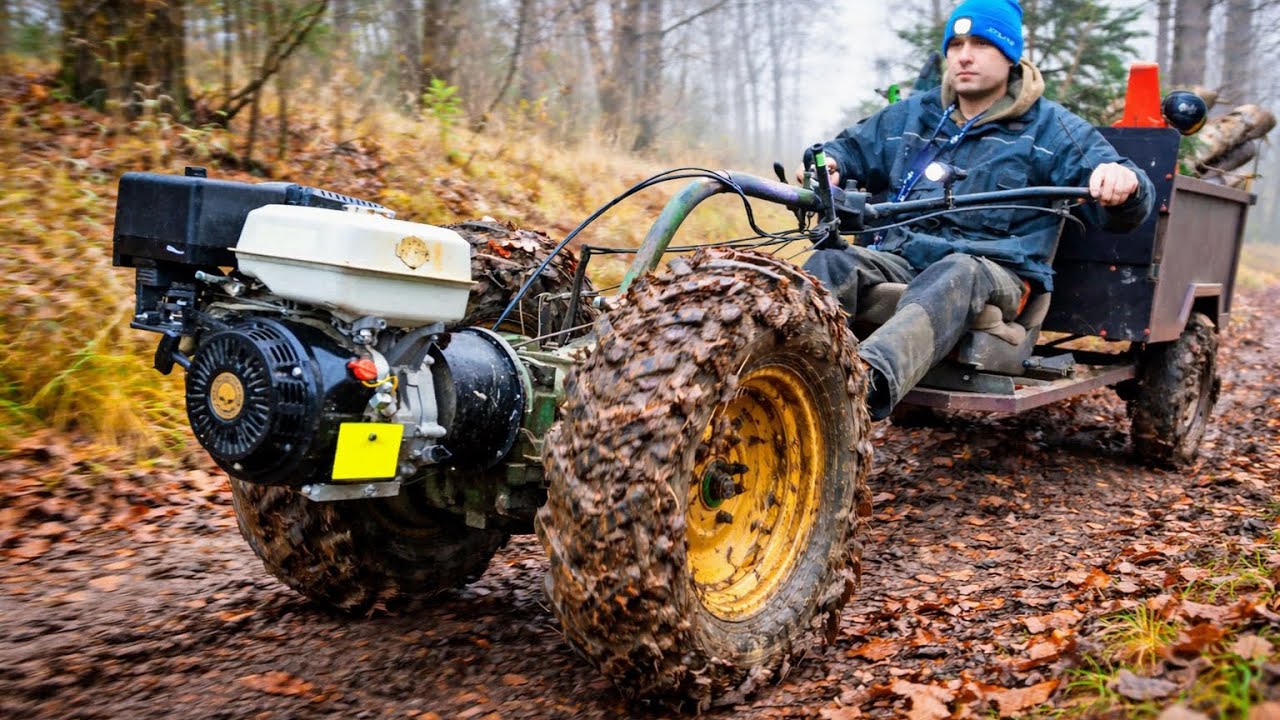 Motorobot PF62 Walking Tractor | POV Drive 4K | Christmas Tree Transport