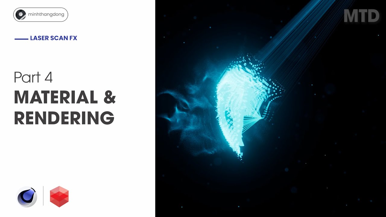 Cinema 4D redshift tutorial Laser Fx part 4 Material and Rendering ...