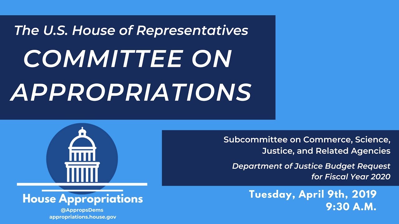 Department of Justice Budget Request for Fiscal Year 2020 (EventID ...
