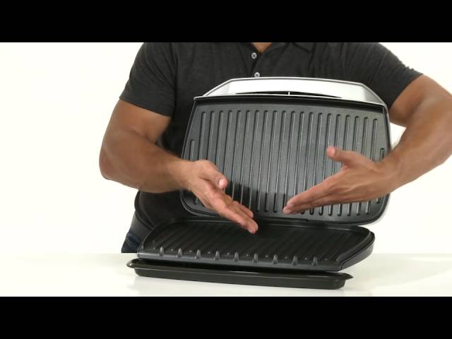 George Foreman 5-Serving Removable Plate Grill and Panini Press, Platinum,  GRP472P 