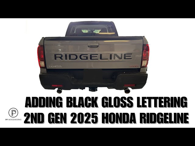 Gloss Black Tailgate Letter Inserts For 2024 Honda Ridgeline - NOT VINYL Real Plastic