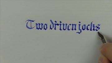 How to write a Pangram #1 in Fraktur with the Opus88 Bela stub fountain pen - Handwriting practice