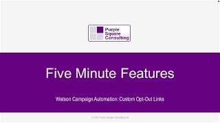 Custom Opt-Out Links - WCA Tips & Tricks