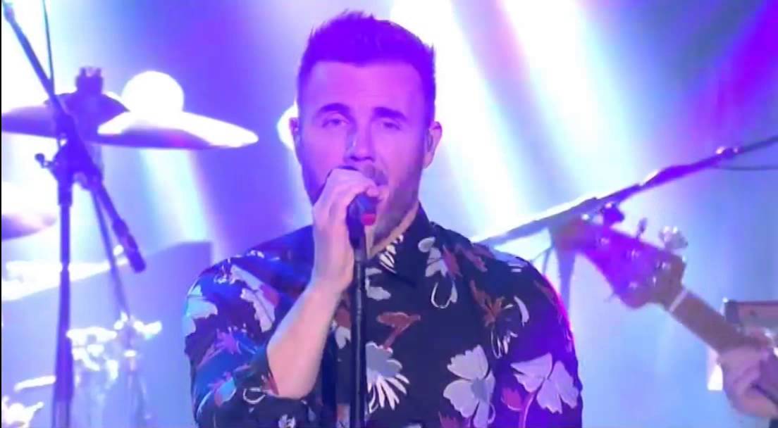 Take That singing Hey Boy at TFI Friday