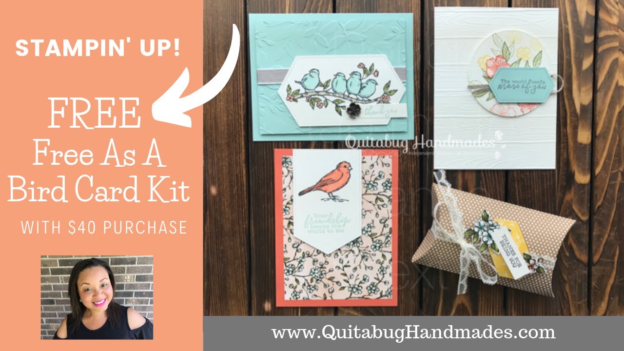 Stampin Up Free As A Bird Free Card Kit Youtube 