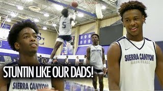 Bronny James \& Zaire Wade Re-Enact Their Dads Famous Photo!
