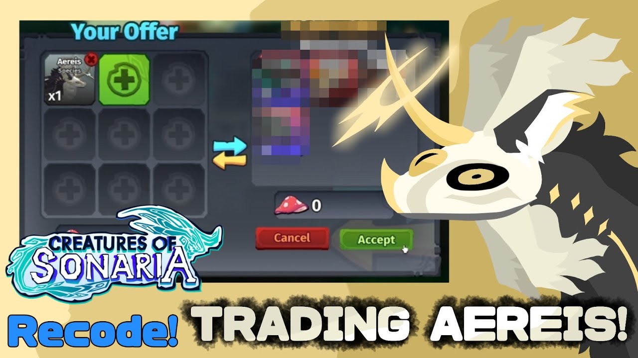 TRADING AERIES IN [BETA] RECODE! 💫🆕 || Creatures of Sonaria - YouTube