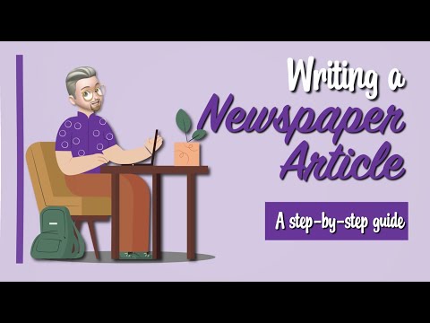 Video: How To Write A Note For A Newspaper