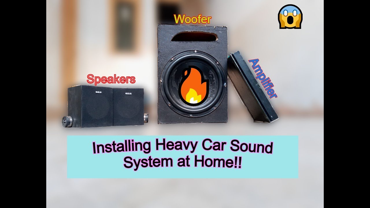 How to set up Car Amplifier and Woofer at Home Installing Car Sound System DIY Home Theater