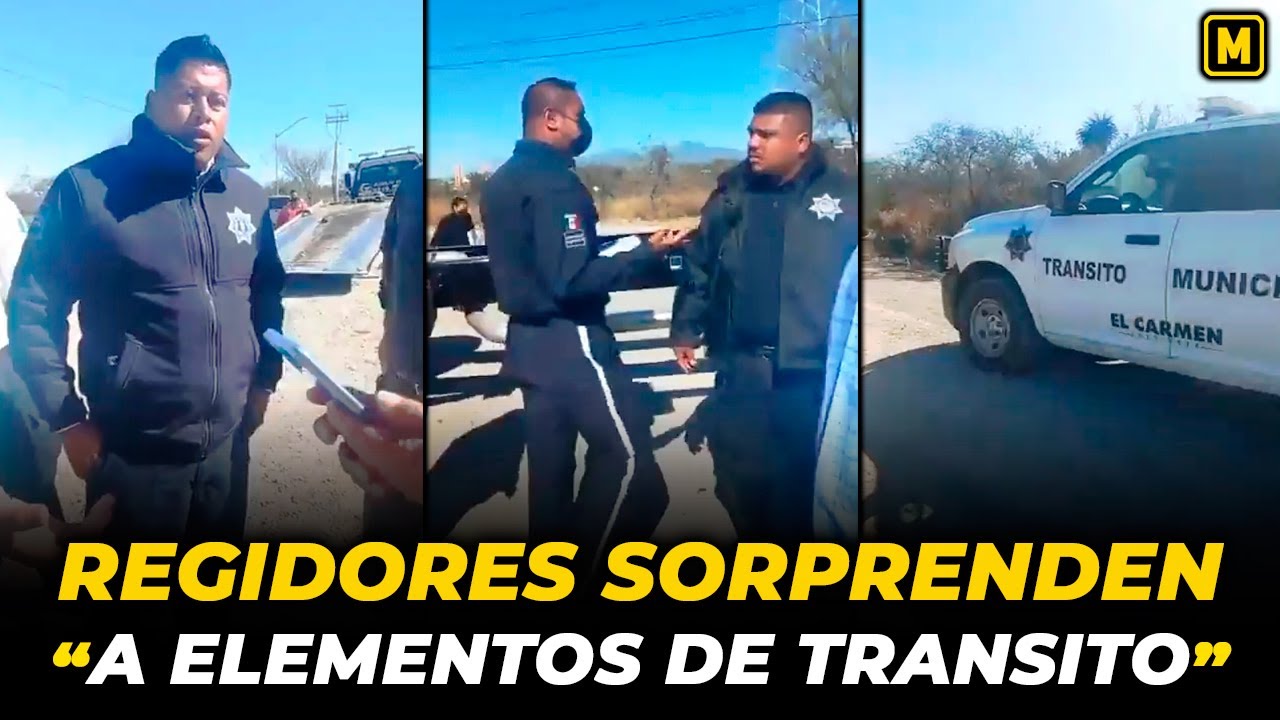 Regidores sorprenden a elementos de Tránsito “fregando” a conductores
