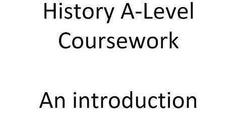 An introduction to the History A-Level Coursework (NEA) at NBP16C