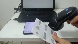 Bezprzewodowy Czytnik Kodów Kreskowych Z Bazą 1D 2D Z Bluetooth Bateria 2200Mah