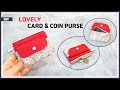 DIY Lovely card & coin purse / Mini wallet / free pattern /  sewing tutorial [Tendersmile Handmade]