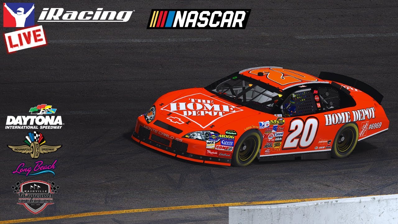 NASCAR iRacing Live! Daytona! Long Beach! Nashville Fairgrounds! Hosted Sessions!