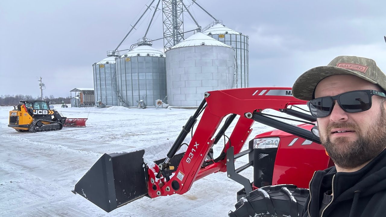Trying to Dig out the Farm after Big Snow Blizzard 