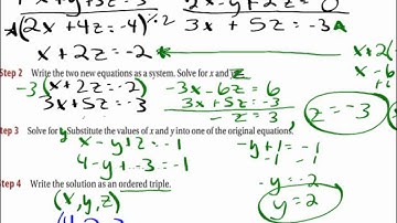 3-5 Solving Systems with three variables