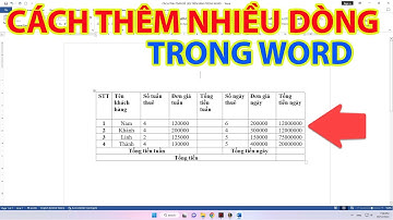 Cách Thêm Nhiều Dòng Trong Word