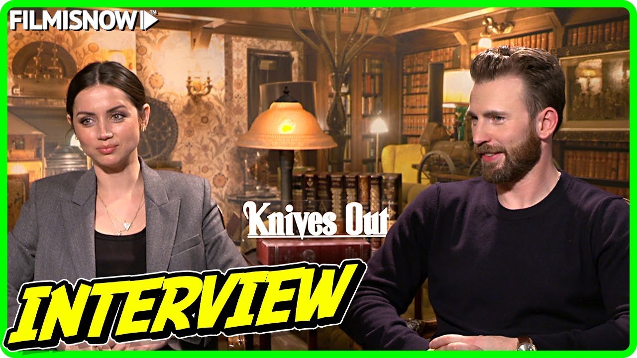 Ana de Armas & Chris Evans Interview for KNIVES OUT