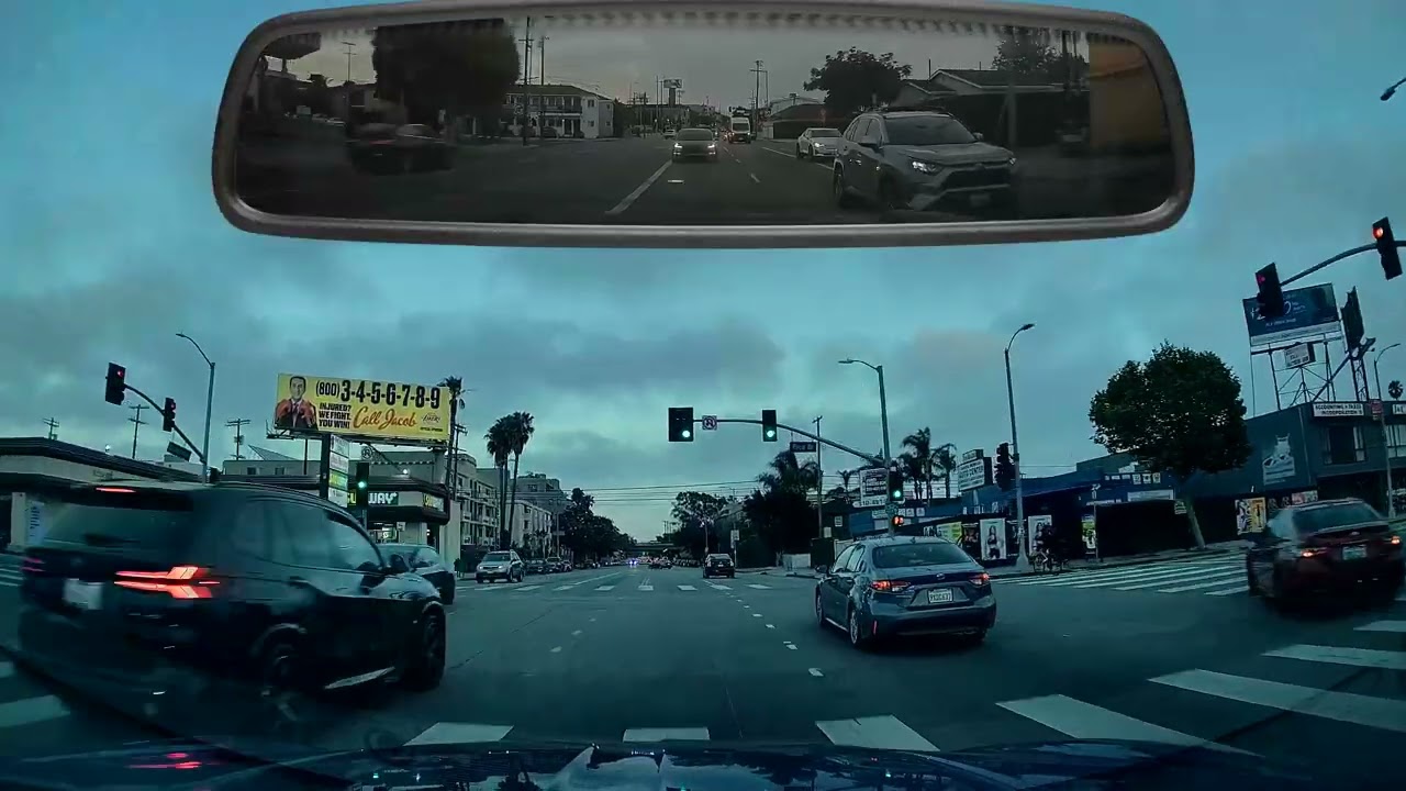 Dashcam Drive: Culver City to Santa Monica & Dinner Stop (Day to Night)