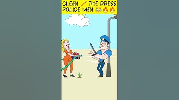 Clean the dress 👗 from police men 🔥😉😄 Android x iOS game 🔥🎯🎯 #gaming #funny #youtubeshorts #shorts