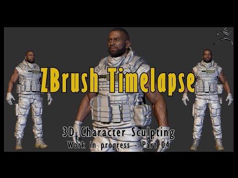 ZBrush 2020 Timelapse - 3D Character Sculpting - Part 04