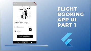 Simple Flight Booking App UI with Flutter | Part-1