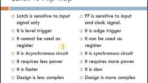 Latch vs flip-flop