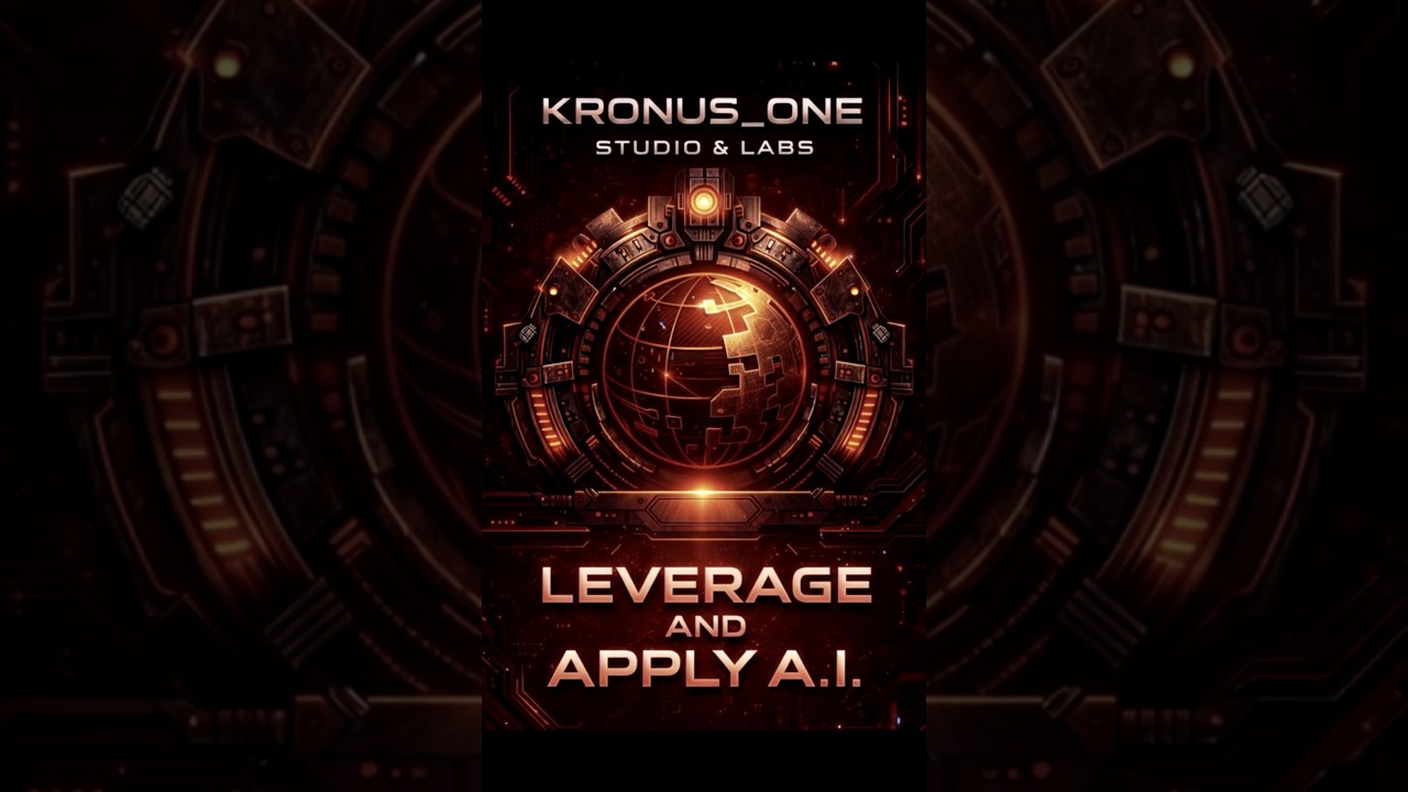 Leverage A.I. in your Machine Shop - EP1 "Just" - Kronus_One Studios