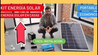 KIT de ENERGIA SOLAR BÁSICO, Energía solar para CASAS, kit básico energía solar