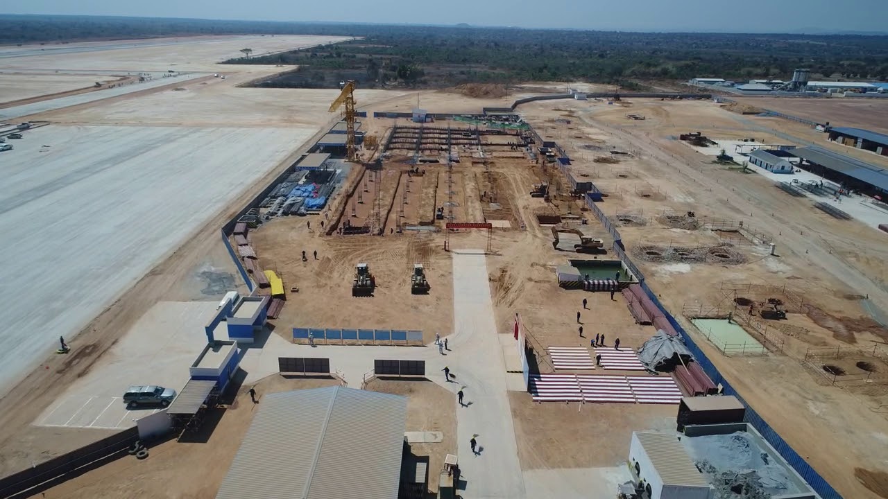 Aerial View Of Copperbelt International Airport Construction Youtube