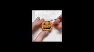 Jack-o’-lantern Polymer Clay Cane #halloween #craft #pumpkin
