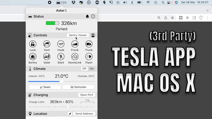 TESLA APP FOR MAC OS X REVIEW (Third Party) Valet Car Control & Viewer