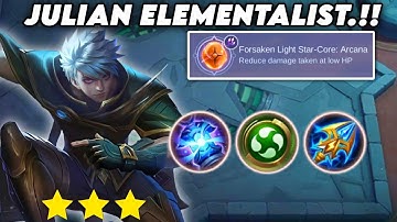 IMMORTAL JULIAN ELEMENTALIST WITH STAR CORE ARCANA.!! MAGIC CHESS MOBILE LEGENDS