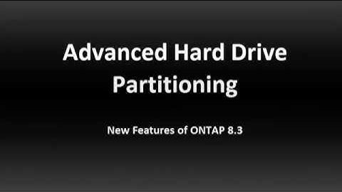 Advanced Hard Drive Partitioning