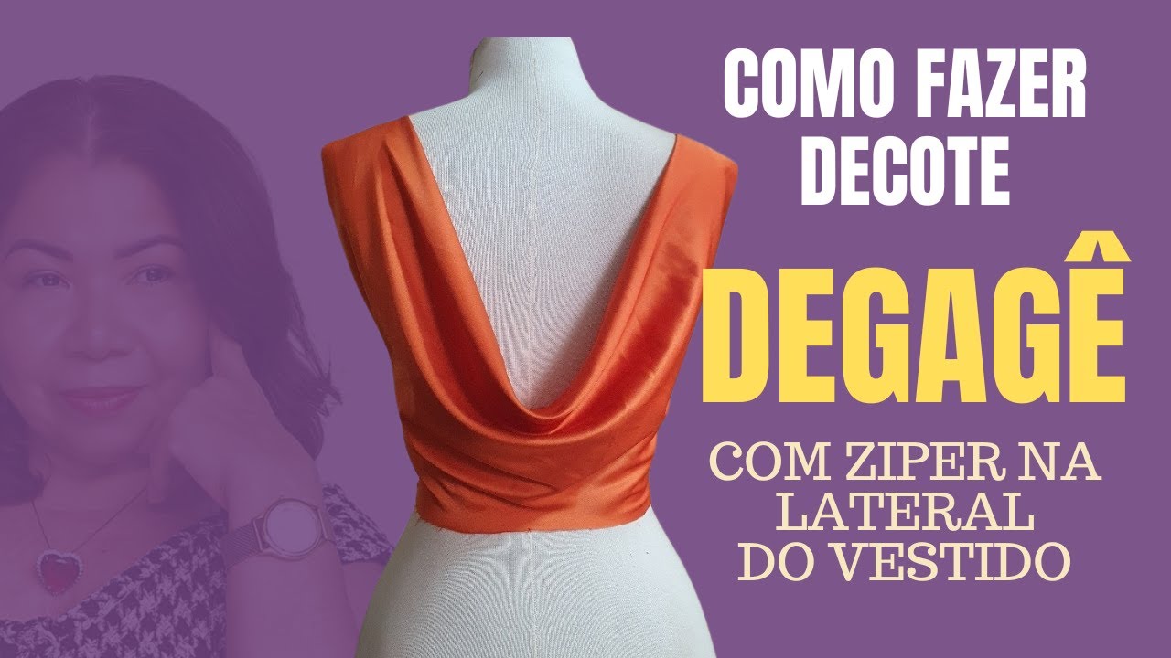COMO FAZER DECOTE DEGAGÊ NAS COSTAS COM ZÍPER NA LATERAL