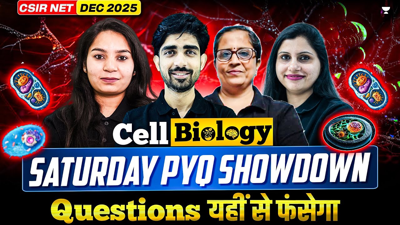 Cell Biology PYQs Practice CSIR NET | CSIR NET Life Science Dec 2025 ...